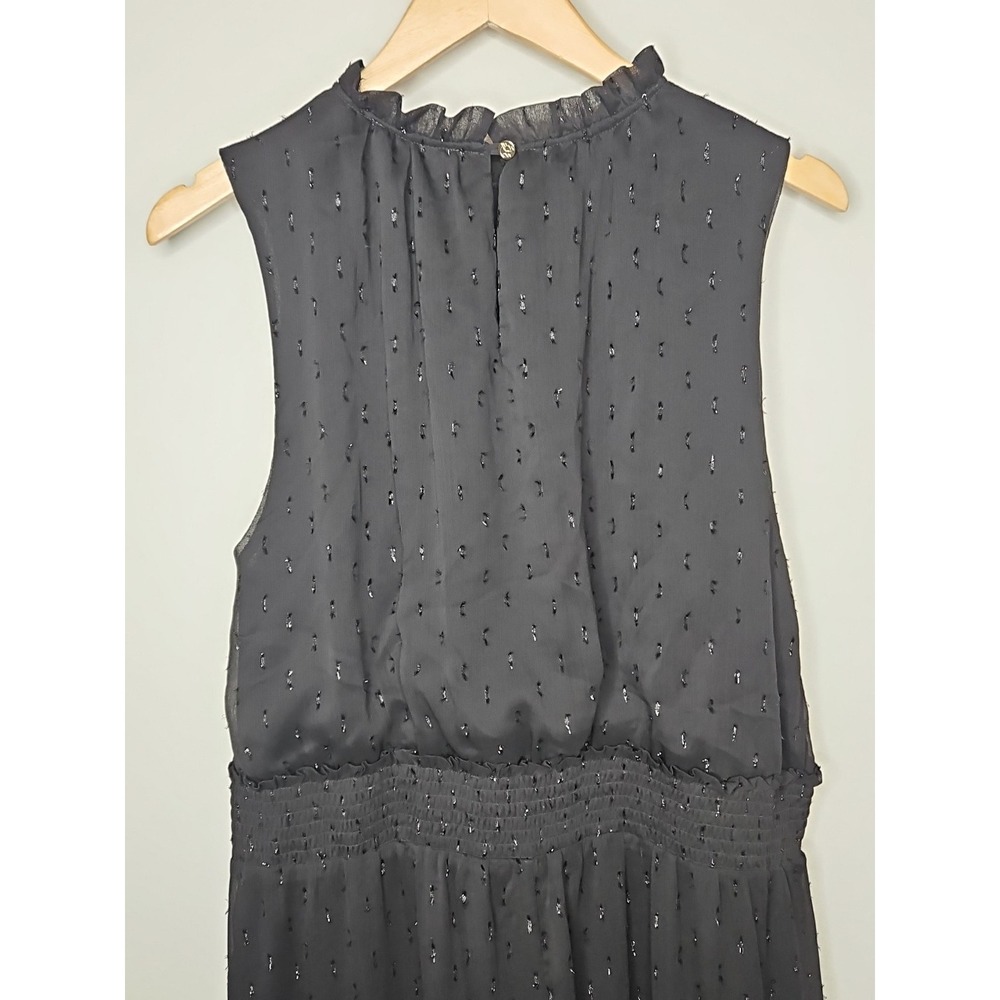 Draper James Dress XXL Black Tiered Smocked Maxi Metallic Boho Western Ethereal - Picture 7 of 14